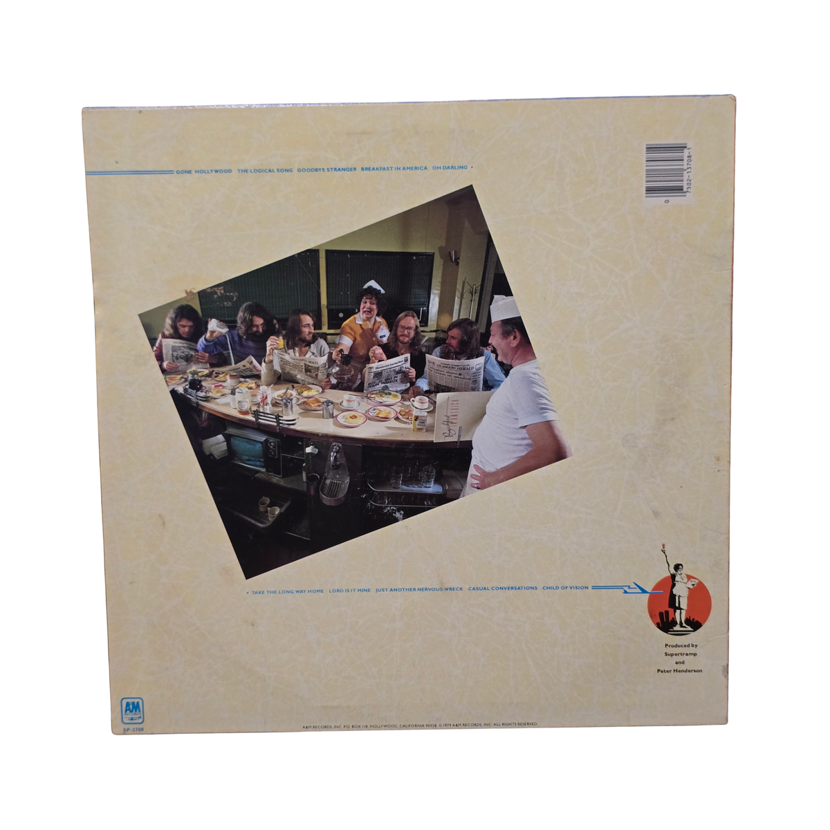 Supertramp - Breakfast In America - signed lp by 5 band members