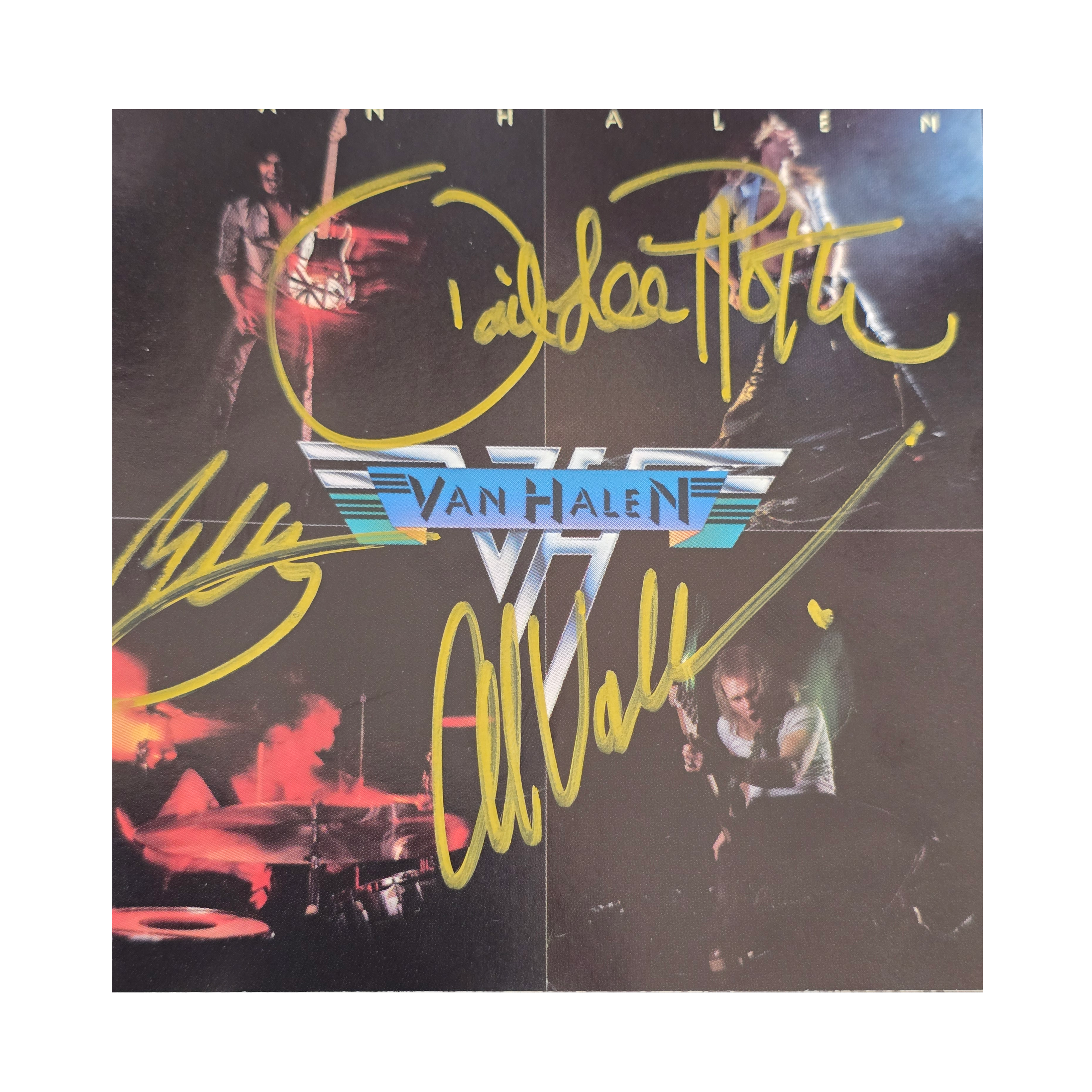 Van Halen - Signed cd - debut - signed cd by 4 band members