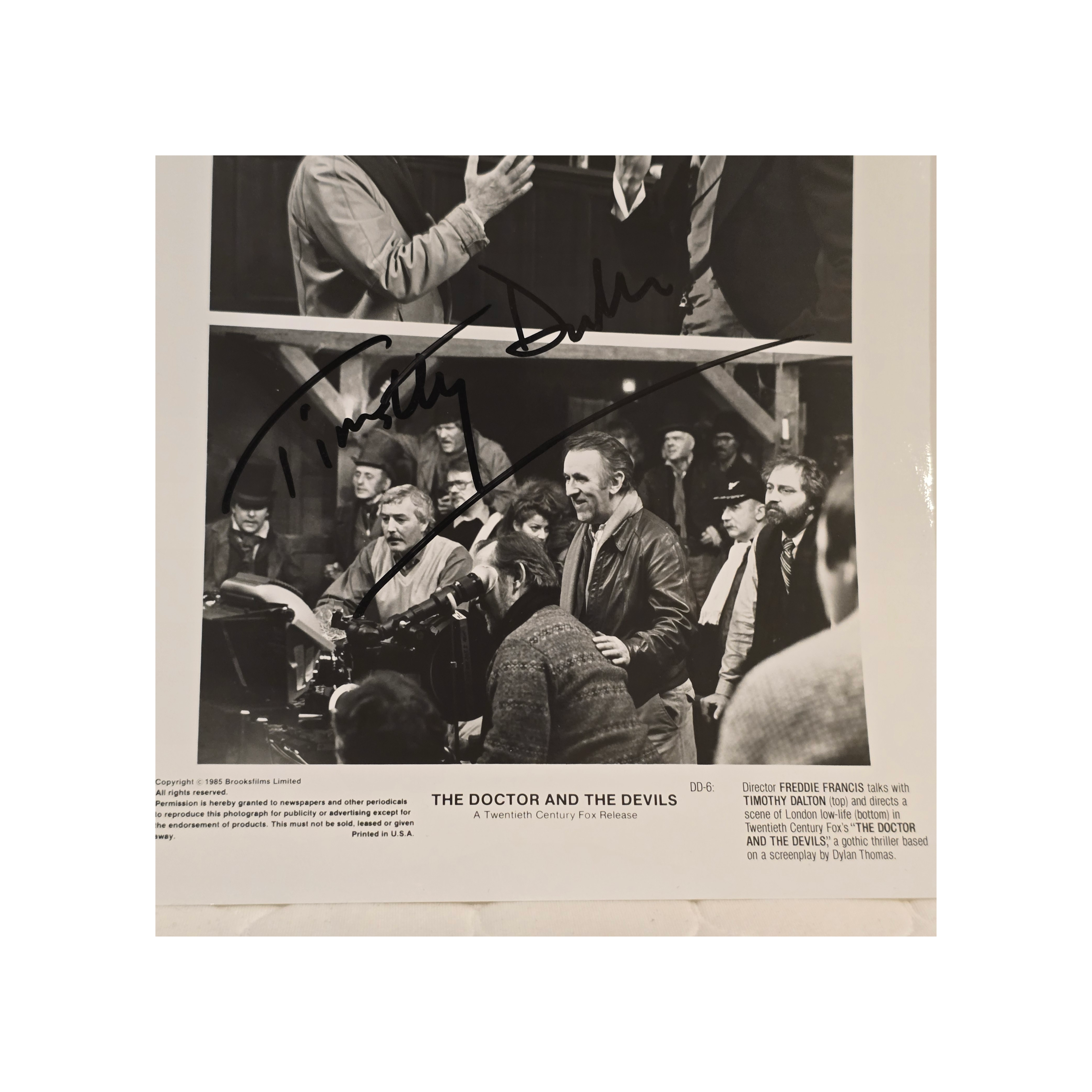 Timothy Dalton - the Doctor and Devils - signed press photo
