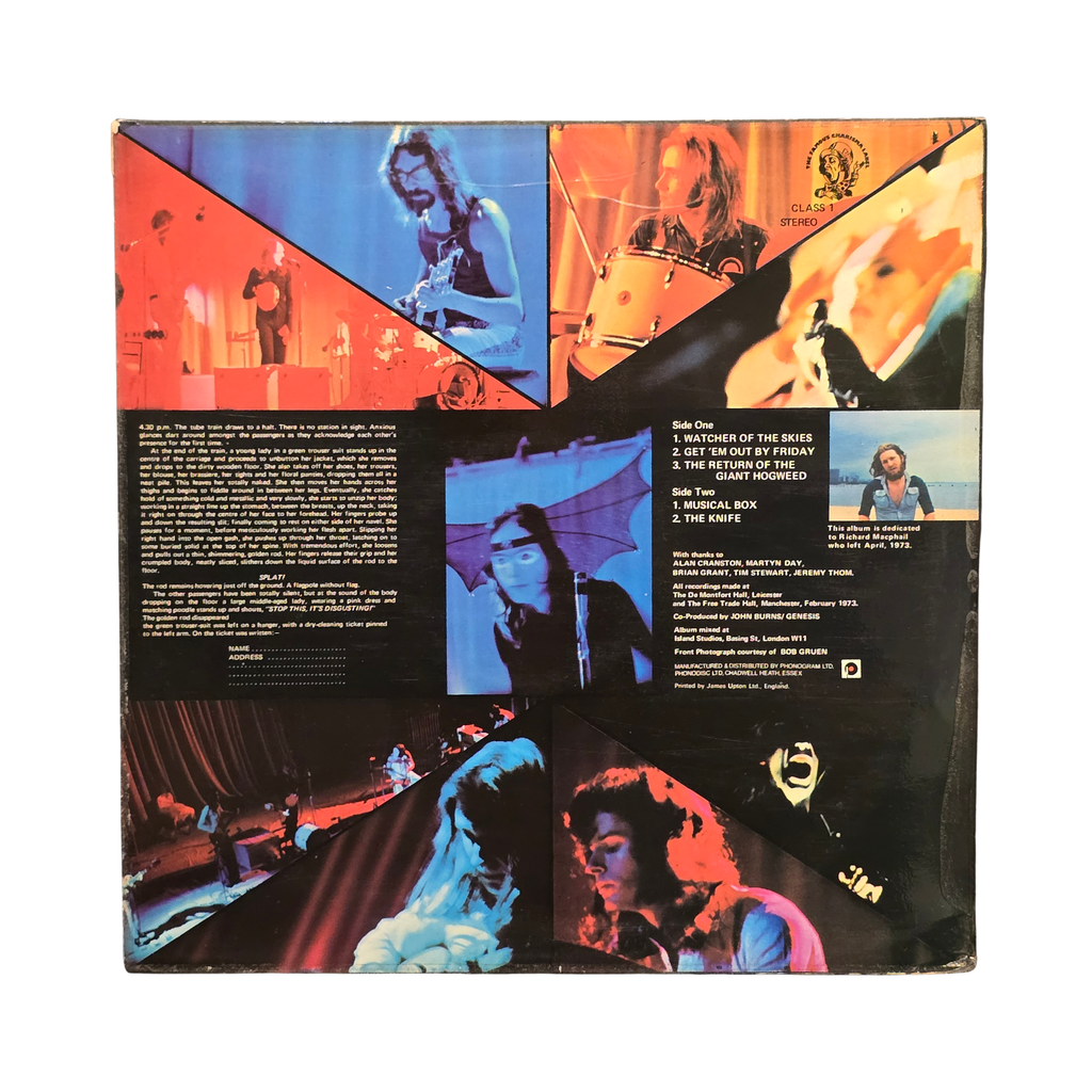 Genesis - Live 1974 UK Press - signed lp by 5 band members