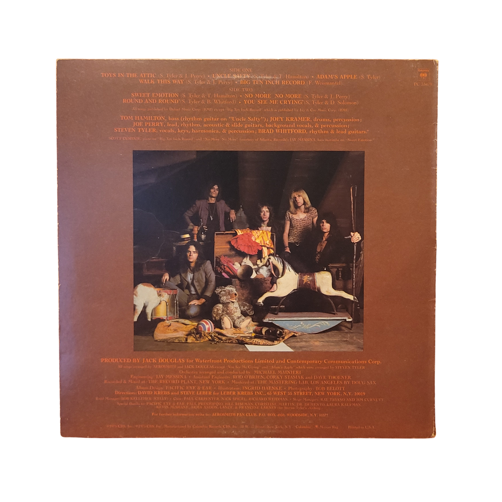 Aerosmith - Toys In The Attic - signed lp by 5 band members