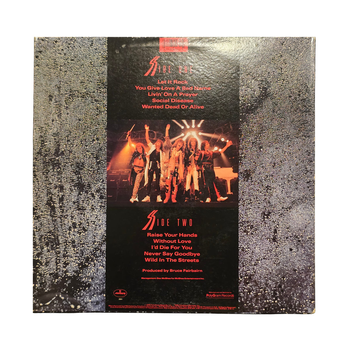 Bon Jovi - Slippery When Wet - signed lp by 5 band members