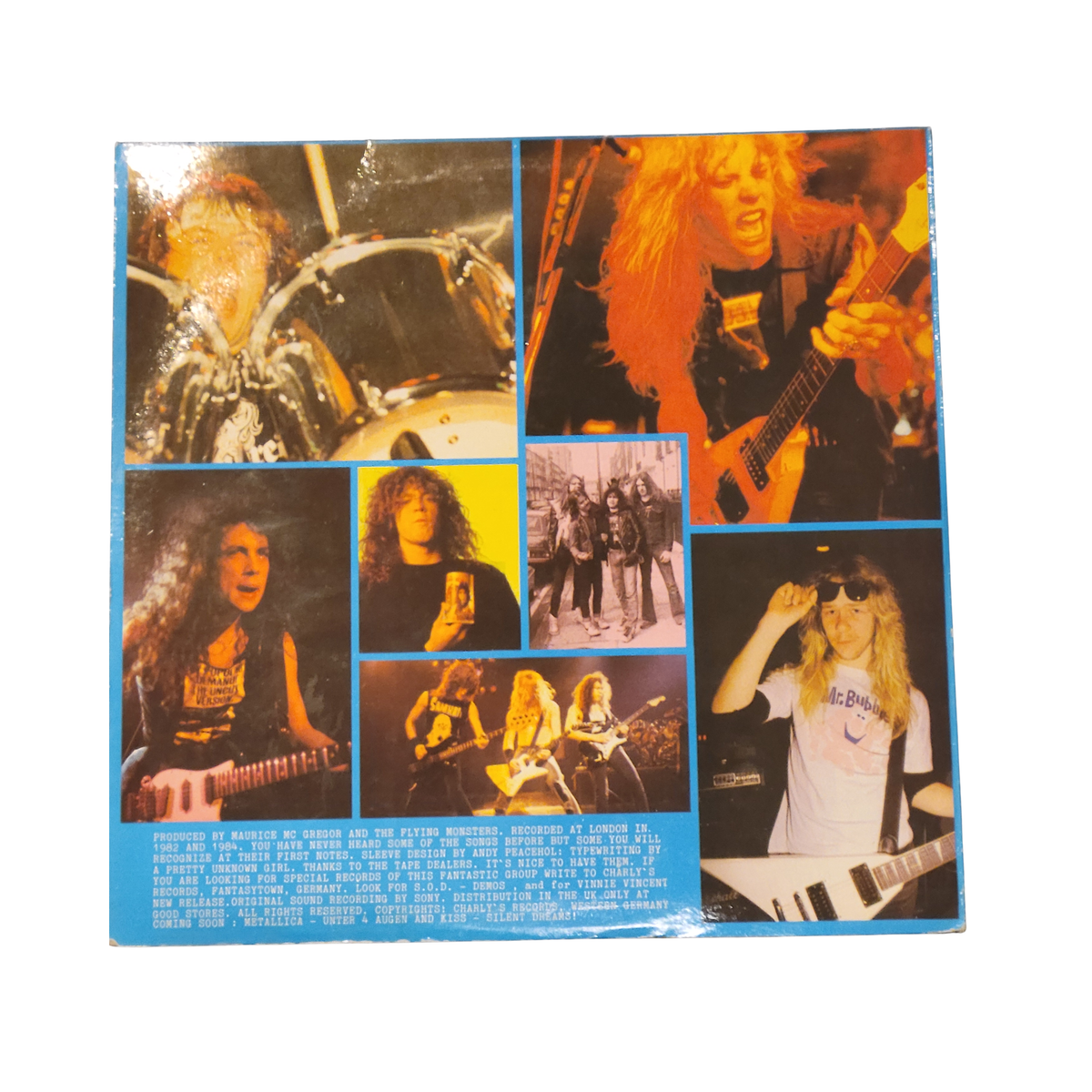 Metallica  -  Live 1982/1984 Charly's Records German Import - signed lp by 4 band members