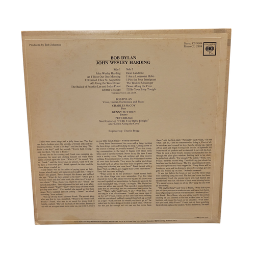 Bob Dylan  - John Wesley harding - signed lp