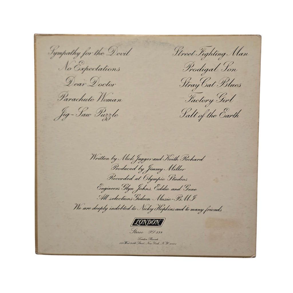 Rolling Stones - Beggars Banquet - signed lp by 5 band members