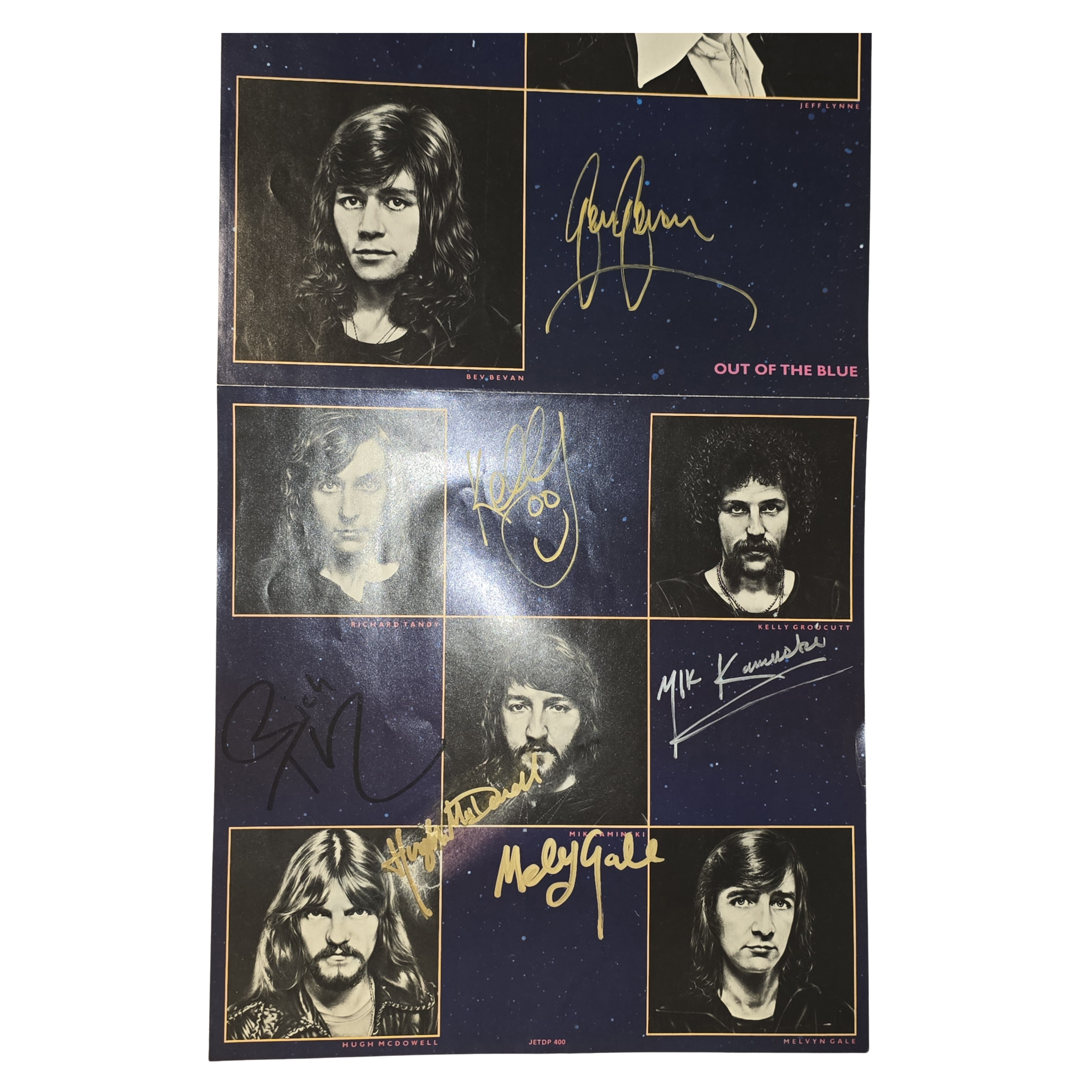 Electric Light Orchestra - Out of the Blue - signed fold out poster by 7 band members
