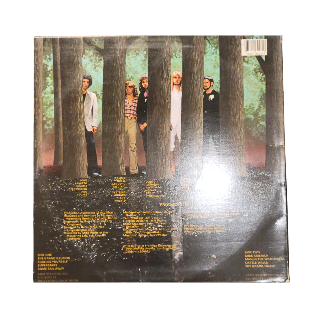 Styx - The Grand Illusion - signed lp by 5 band members