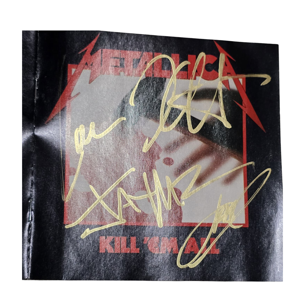 Metallica - Kill Em All - signed cd by 4  band members,