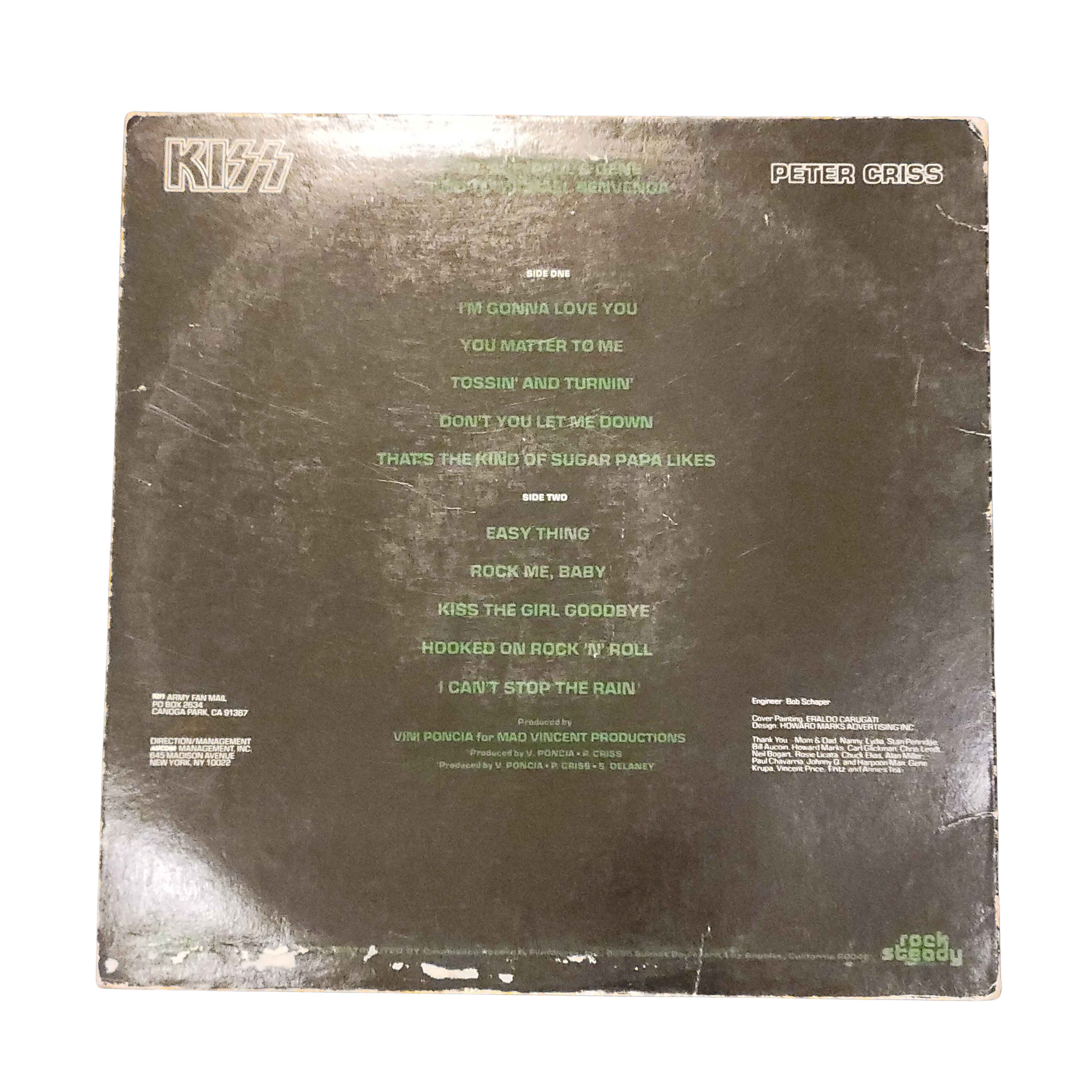 Kiss -  Peter Criss Solo - signed lp