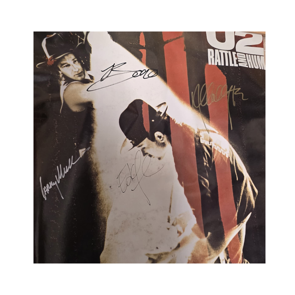 U2 - Rattle and Hum - signed poster by 4 band members