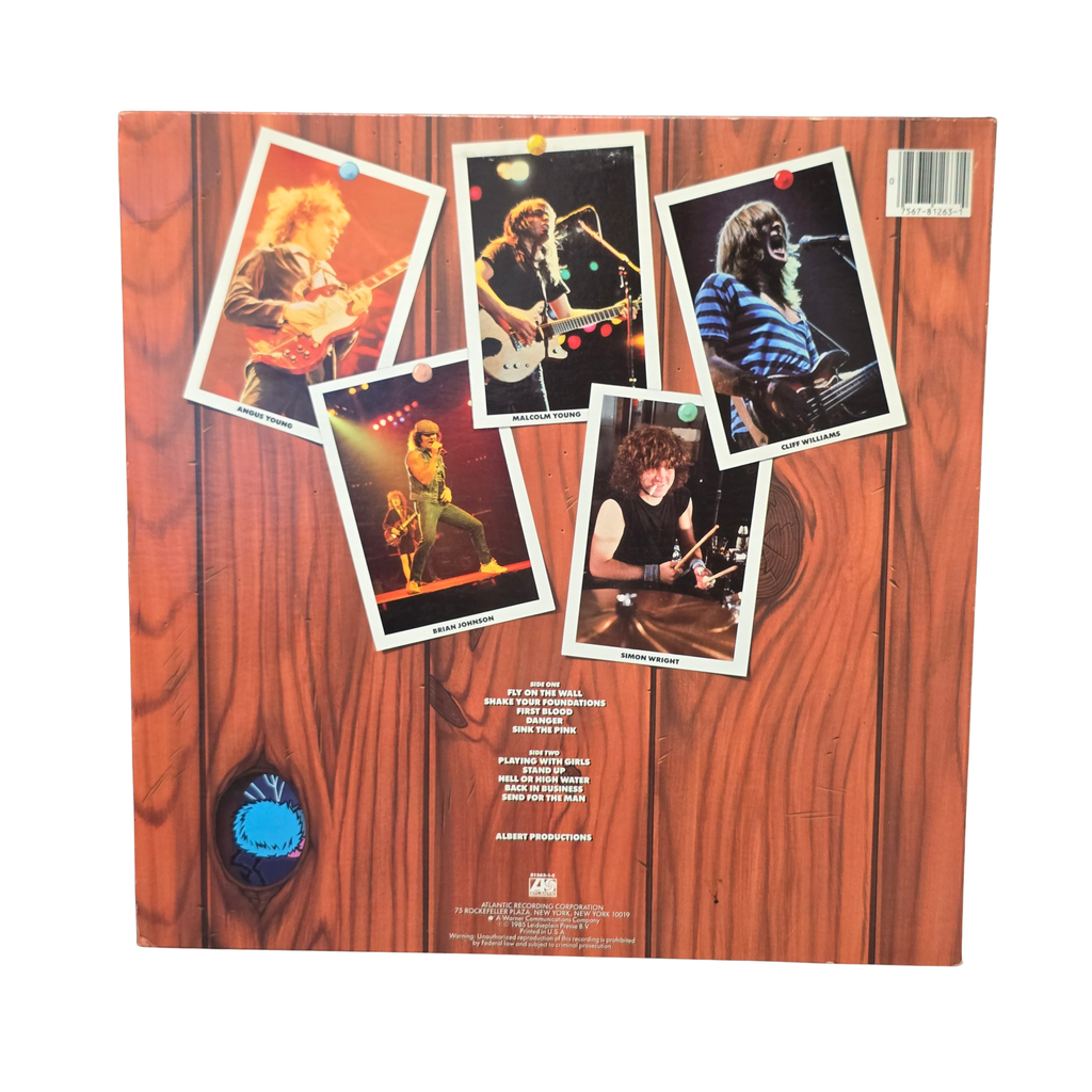 AC/DC -  Fly On The Wall RL Masterdisk - signed lp by 5 band members