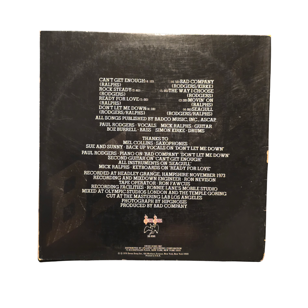 Bad Company - Self-Titled - signed lp by 4 band members