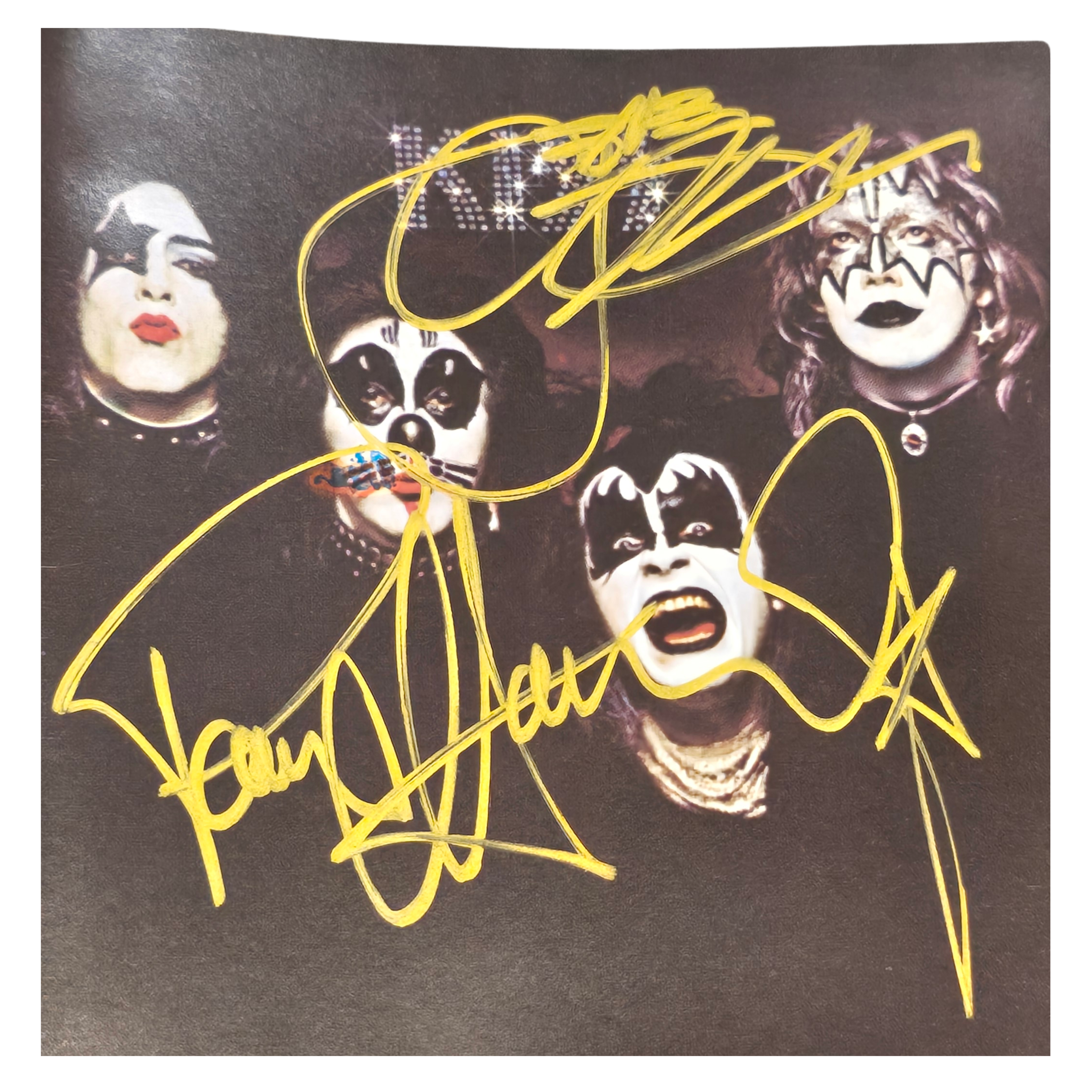 Kiss - debut - signed cd by all 4 members