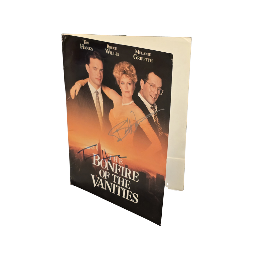The Bonfire Of The Vanities  - 1999 - signed press folder by  Bruce Willis, Tom Hanks