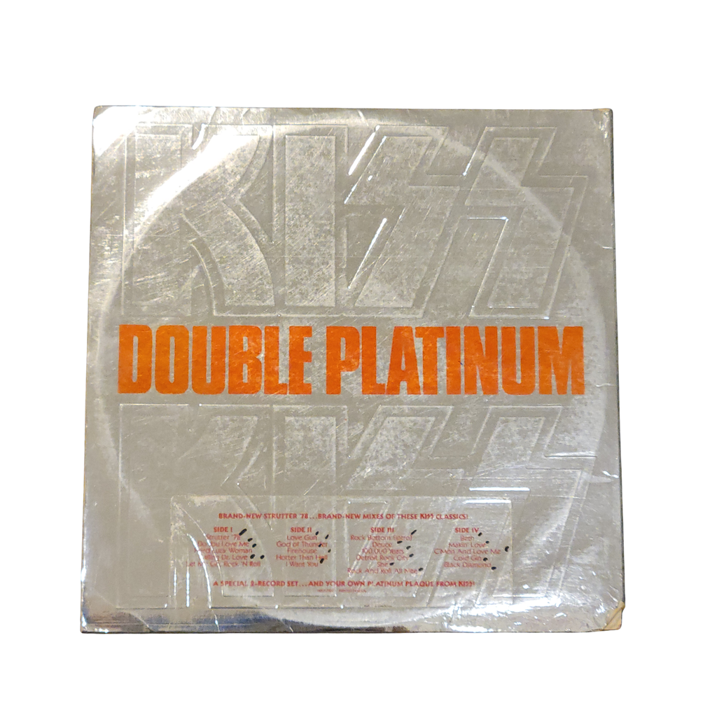 Kiss  - Double Platinum - signed lp by 4 band members