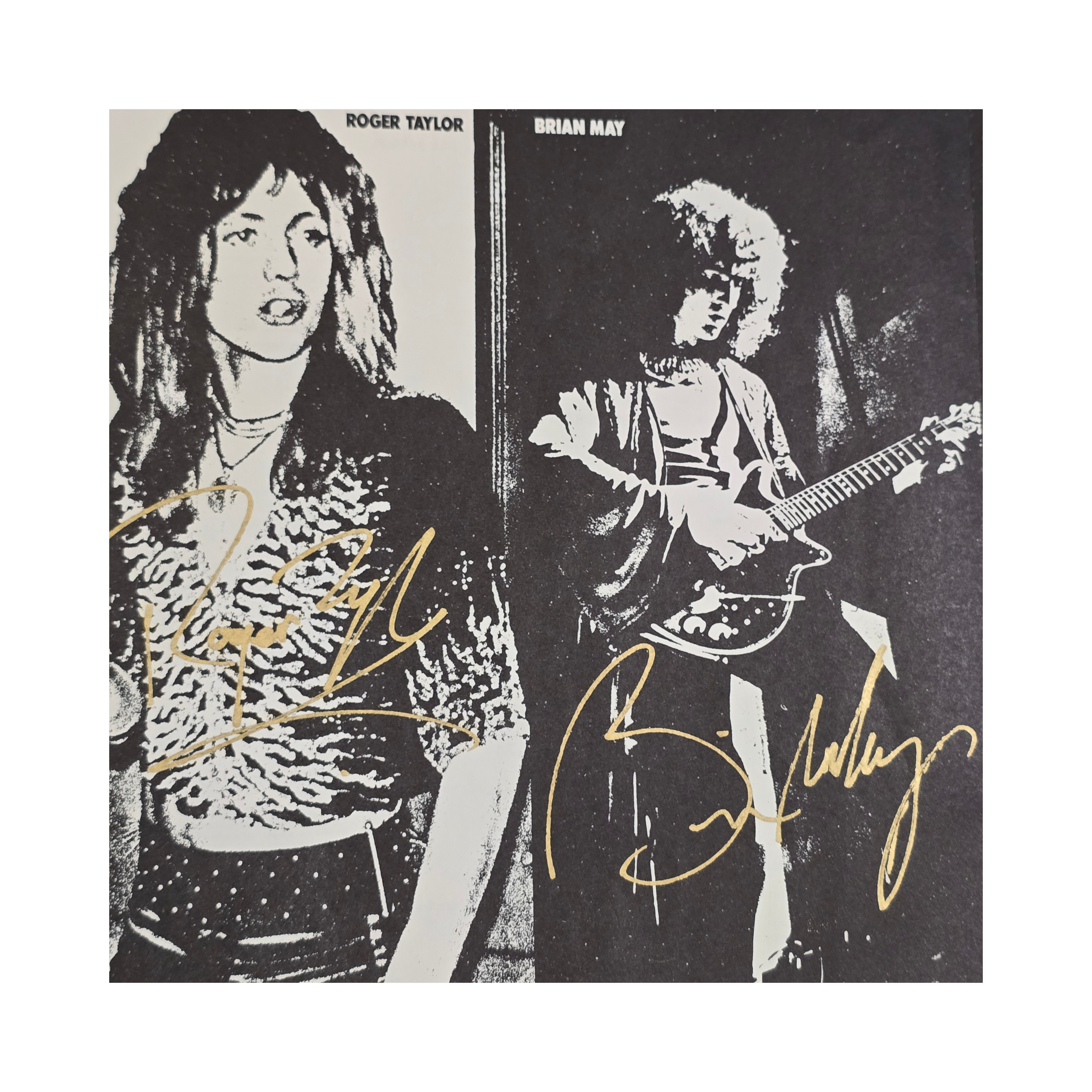 Queen - Sheer Heart Attack - signed fold out poster by 4  band members