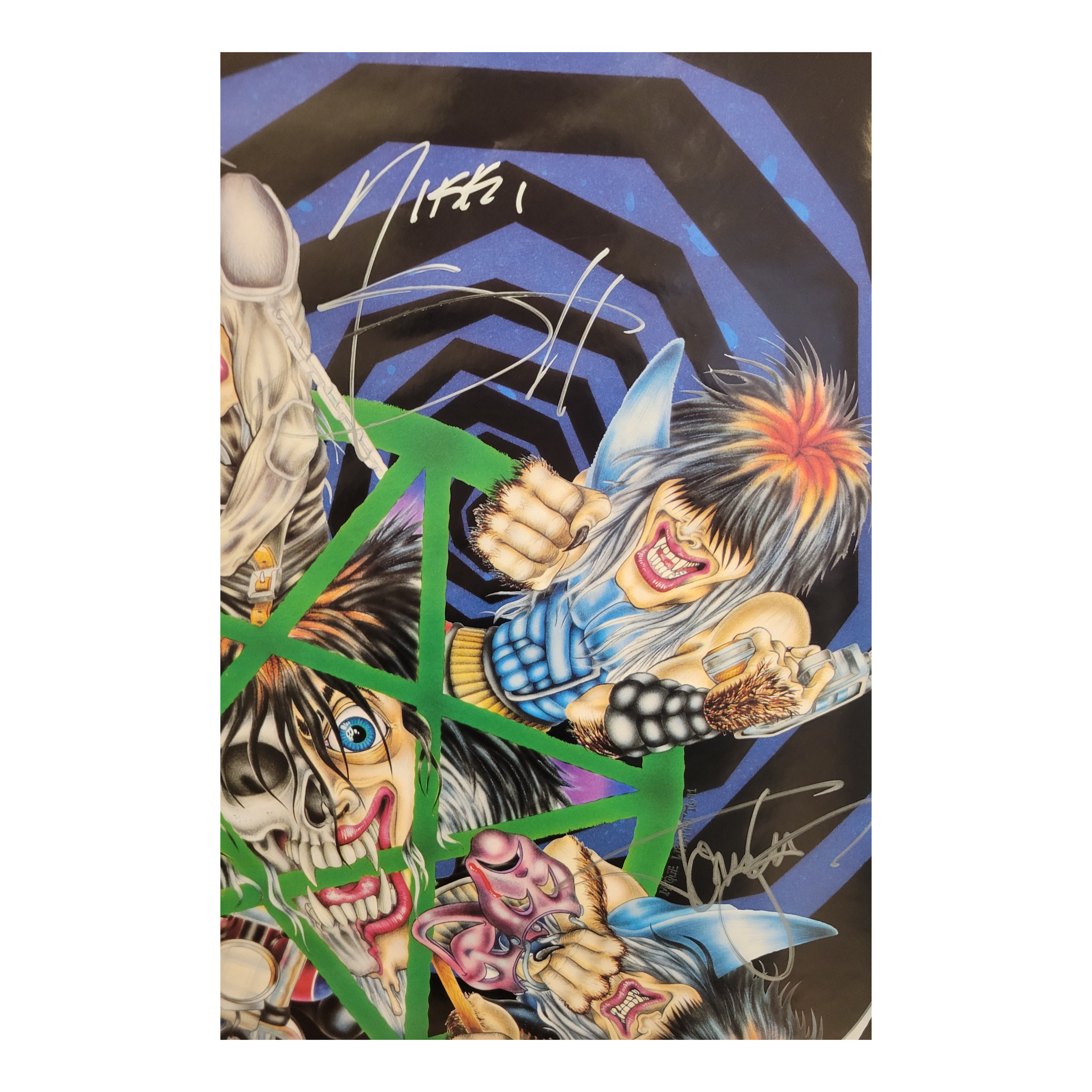 Motley Crue - Decade of Decadence - signed poster by all 4 band members