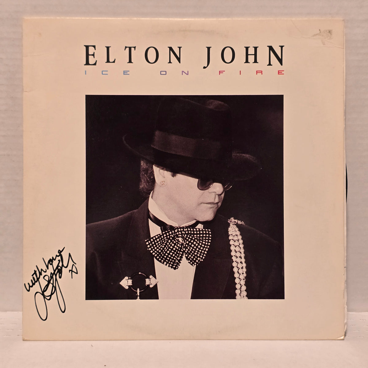 Elton John -  Ice On Fire - signed lp