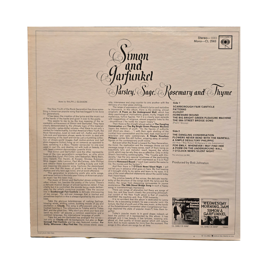 Simon And Garfunkel - Parsley Sage Rosemary and Thyme - signed lp