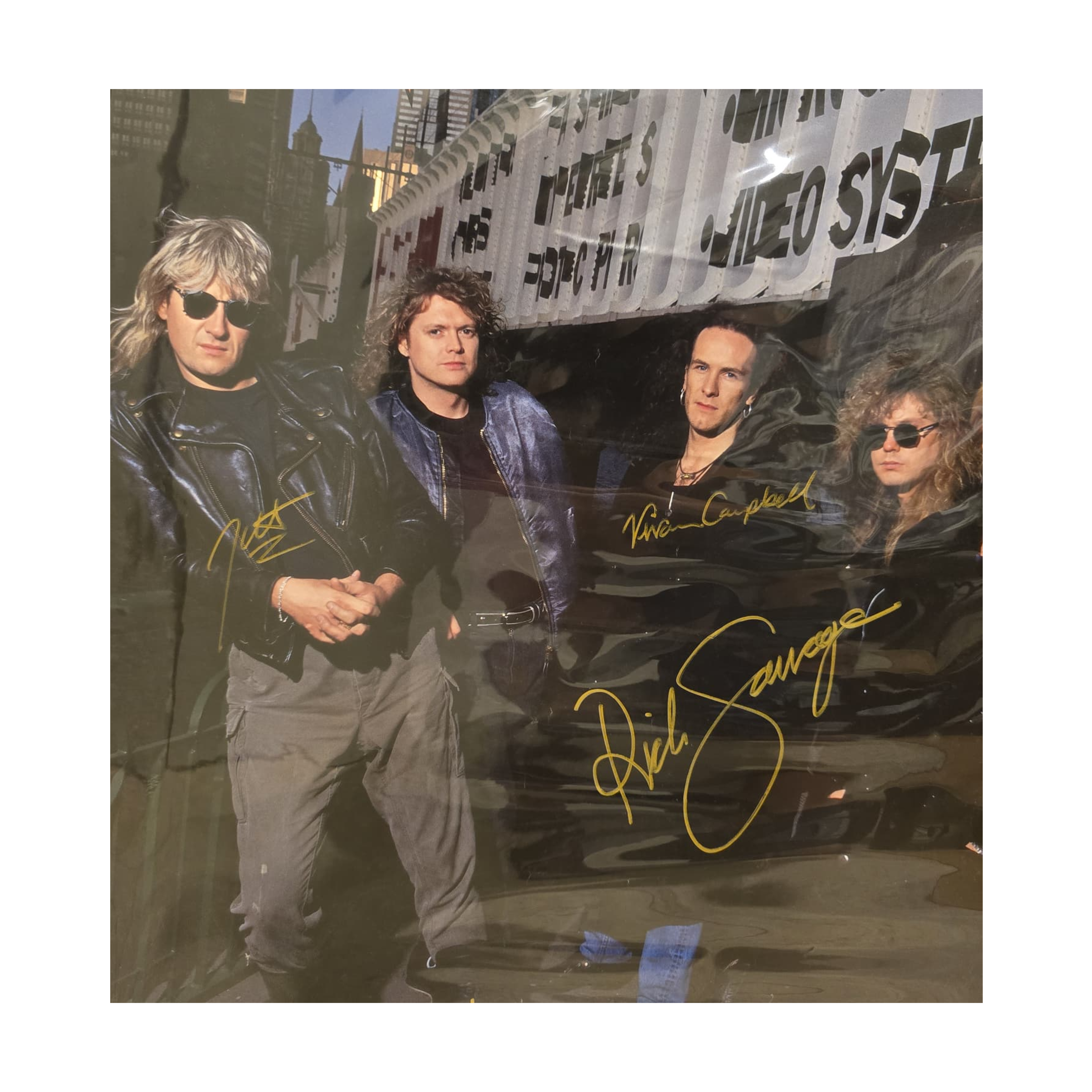 Def Leppard - 1992 - signed poster by all 5 members