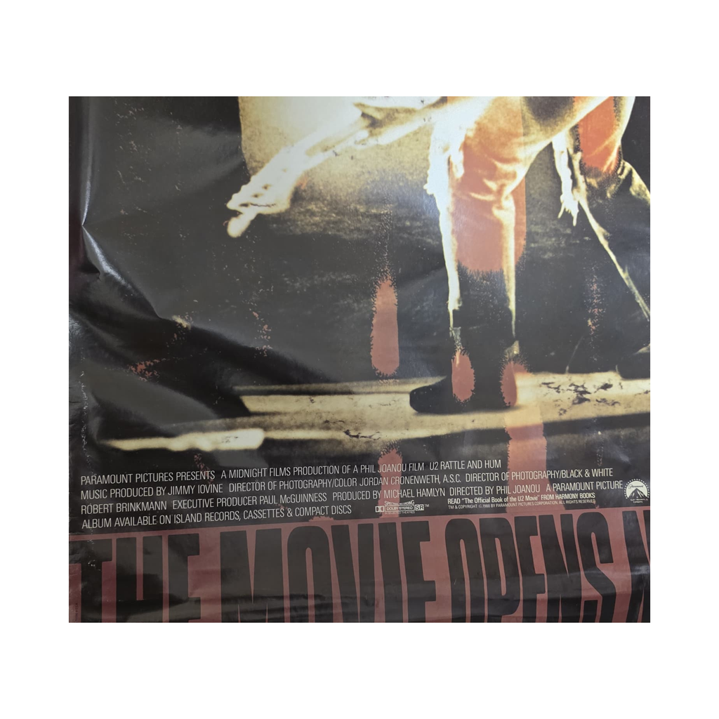 U2 - Rattle and Hum - signed poster by 4 band members