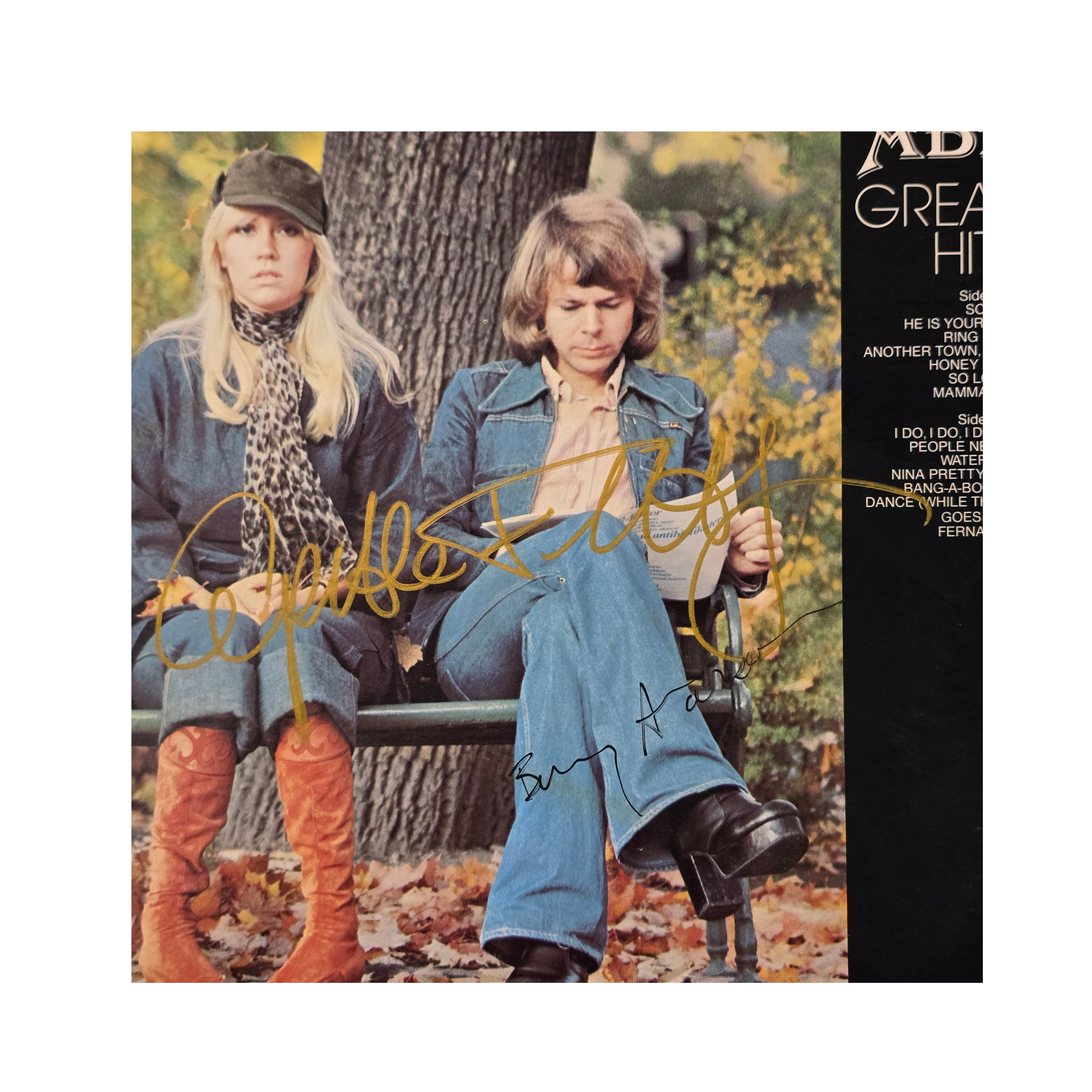 ABBA - Greatest Hits Volume 1 - signed lp by 4 band members
