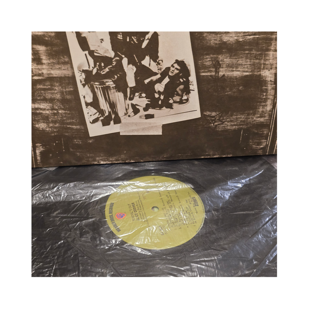 Alice Cooper -  Schools Out Green label - signed lp by 4 band members