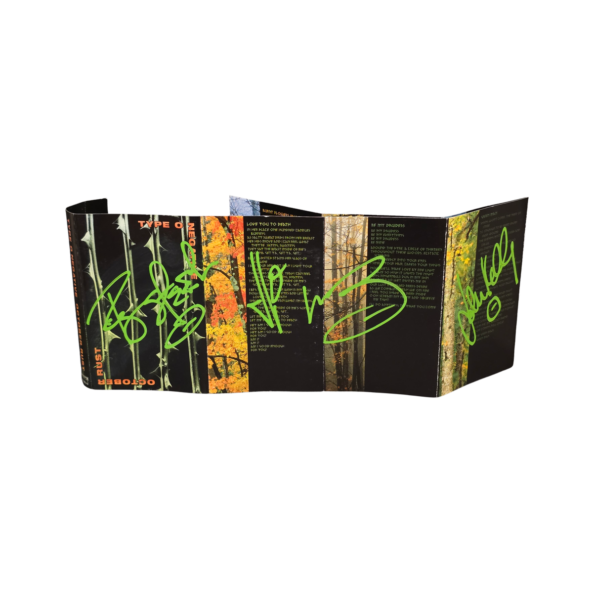 Type O Negative  - October Rust -signed cassette tape  by 4 band members