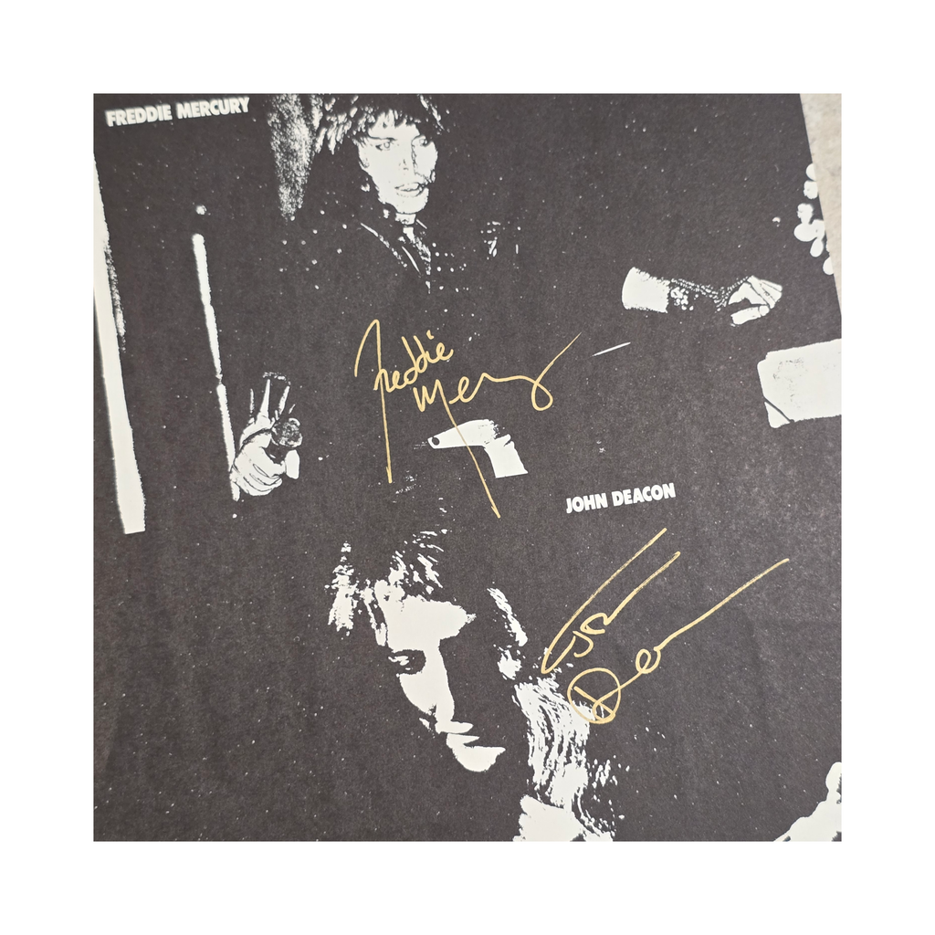 Queen - Sheer Heart Attack - signed fold out poster by 4  band members