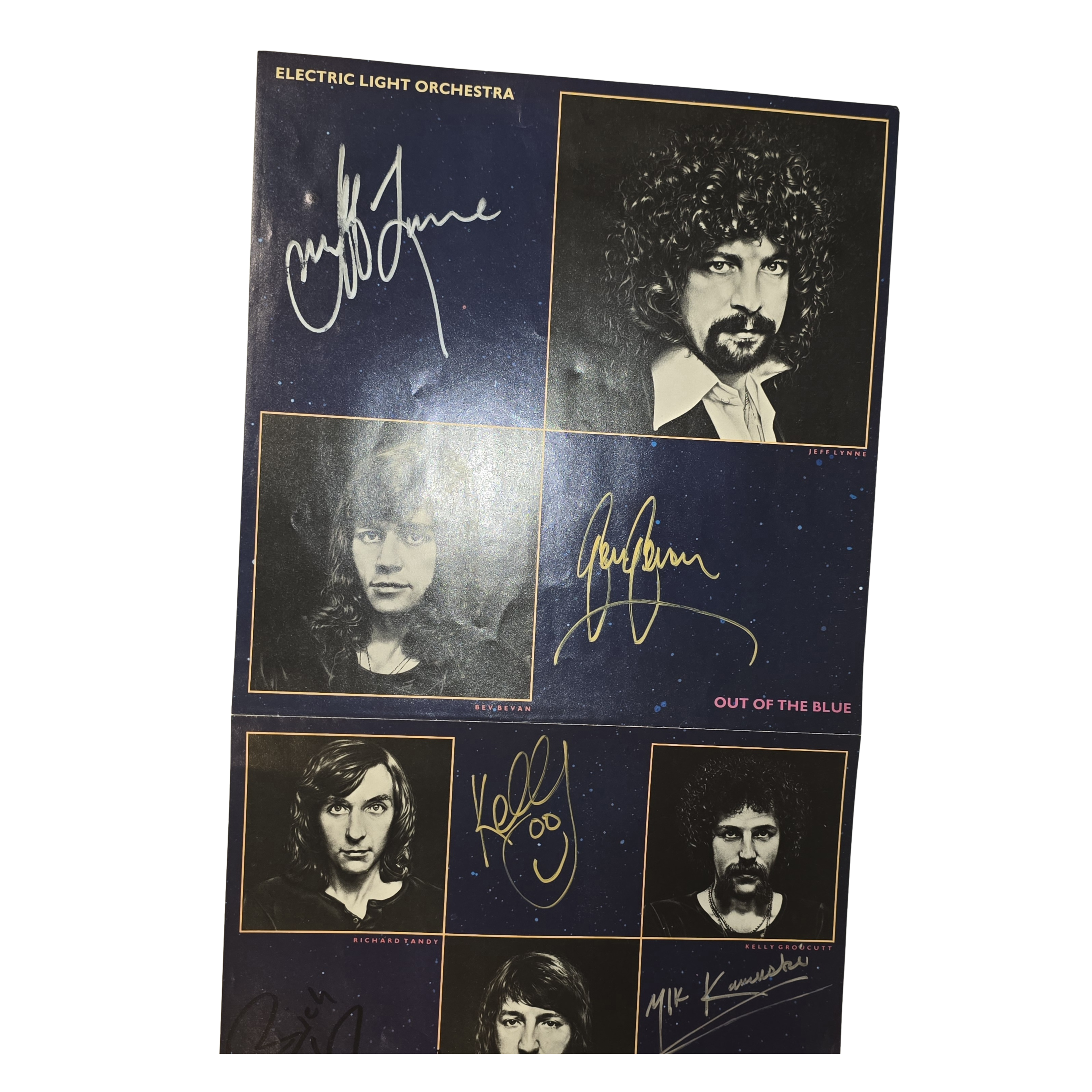 Electric Light Orchestra - Out of the Blue - signed fold out poster by 7 band members