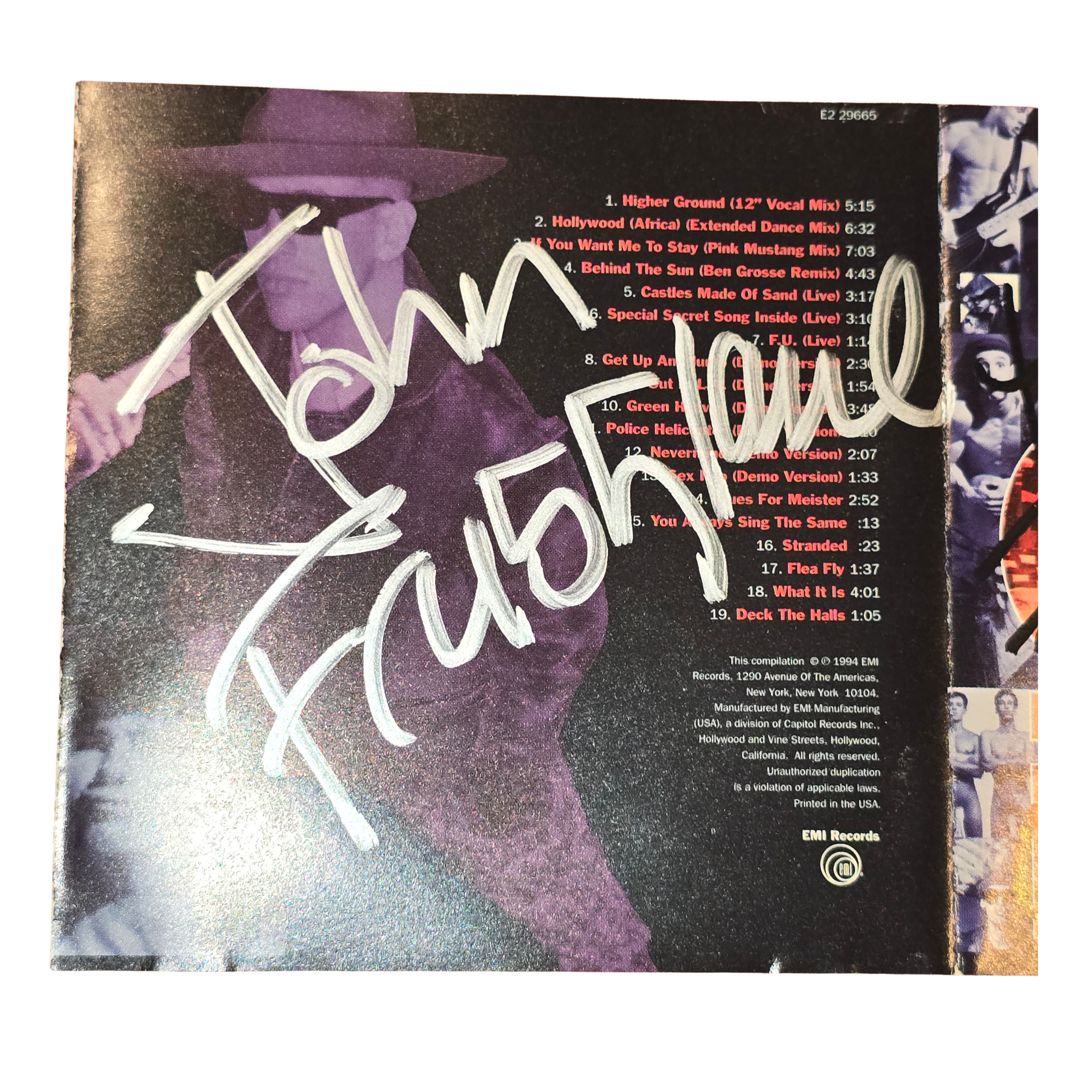 Red Hot Chili Peppers - Out In L.A - signed cd by 4  band members