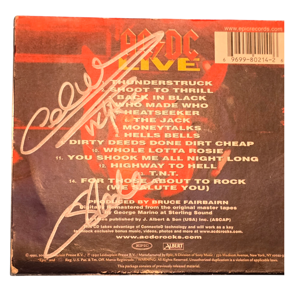 AC/DC  - Live -  signed cd by 5 band members