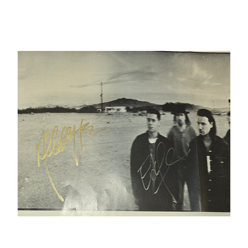 U2 - The  Joshua Tree -  signed insert poster by all 4 band members