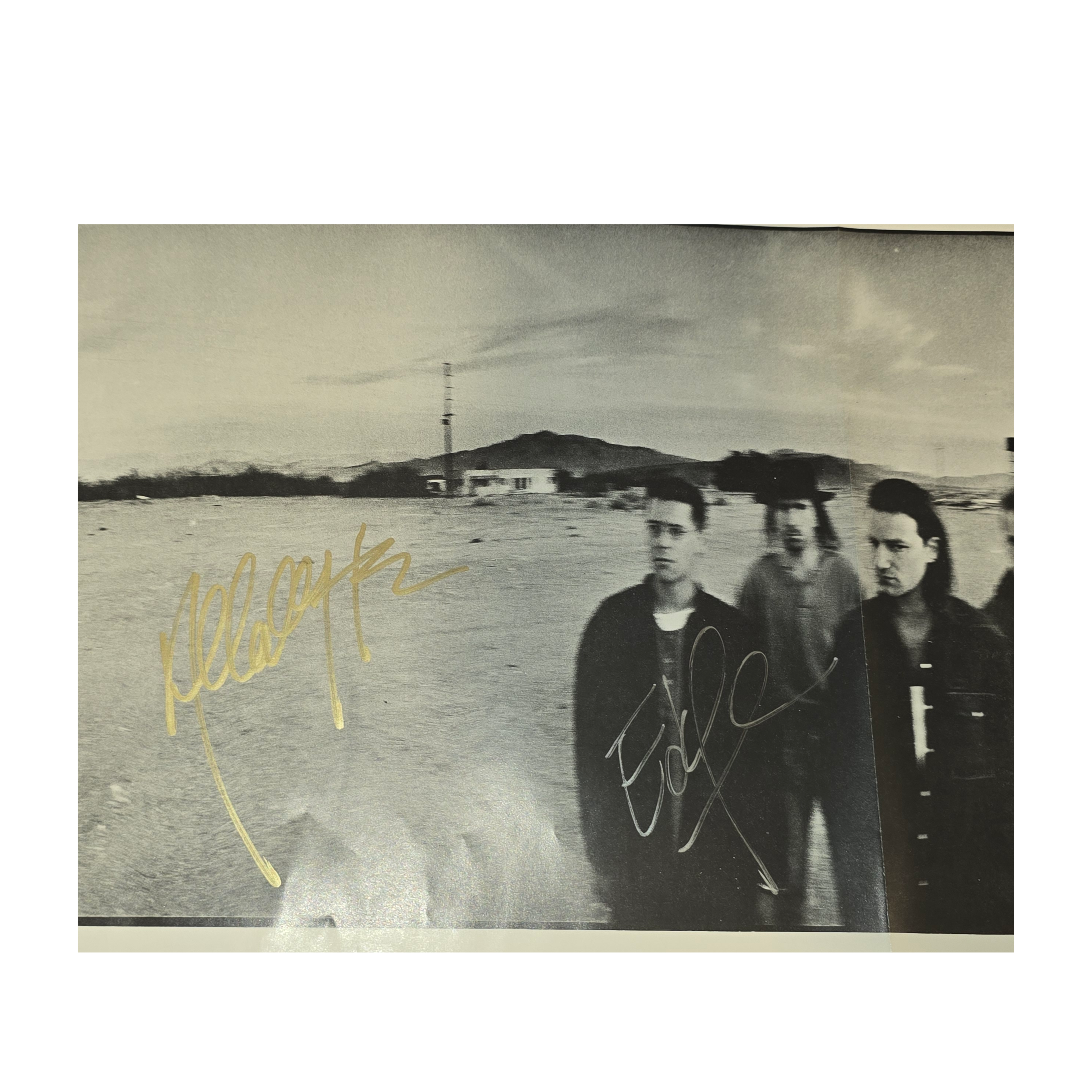 U2 - The  Joshua Tree -  signed insert poster by all 4 band members