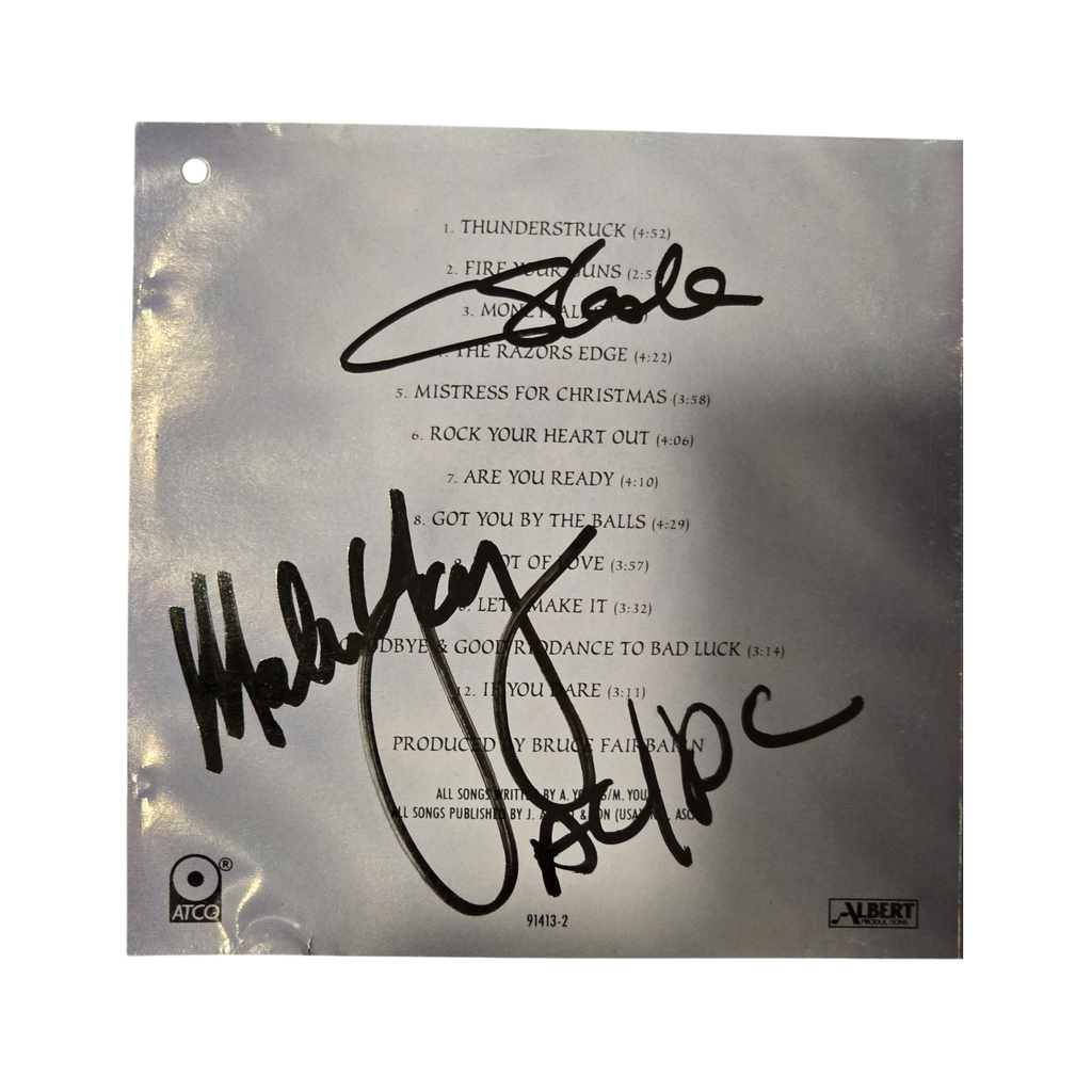 AC/DC -  Razors Edge - signed cd by 5 band members