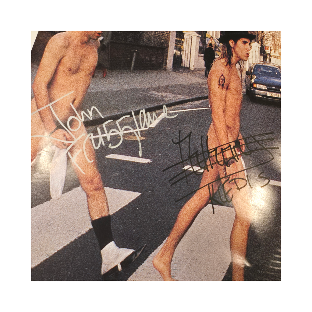 Red Hot Chili Peppers Abbey Road -  signed poster by 4 band members