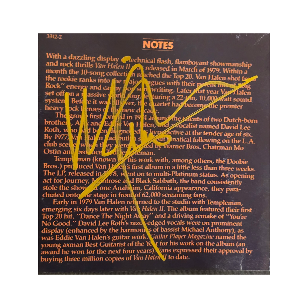Van Halen - 2 - signed cd by 4 band members