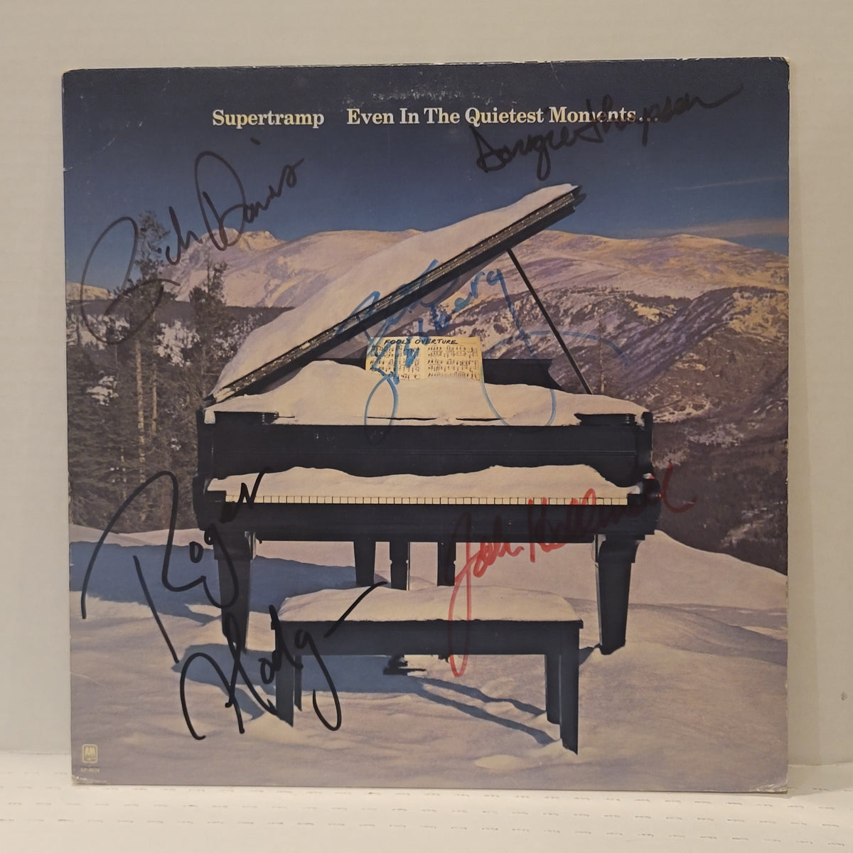 Supertramp - Even In The Quietest Moments - signed lp by 5 band members