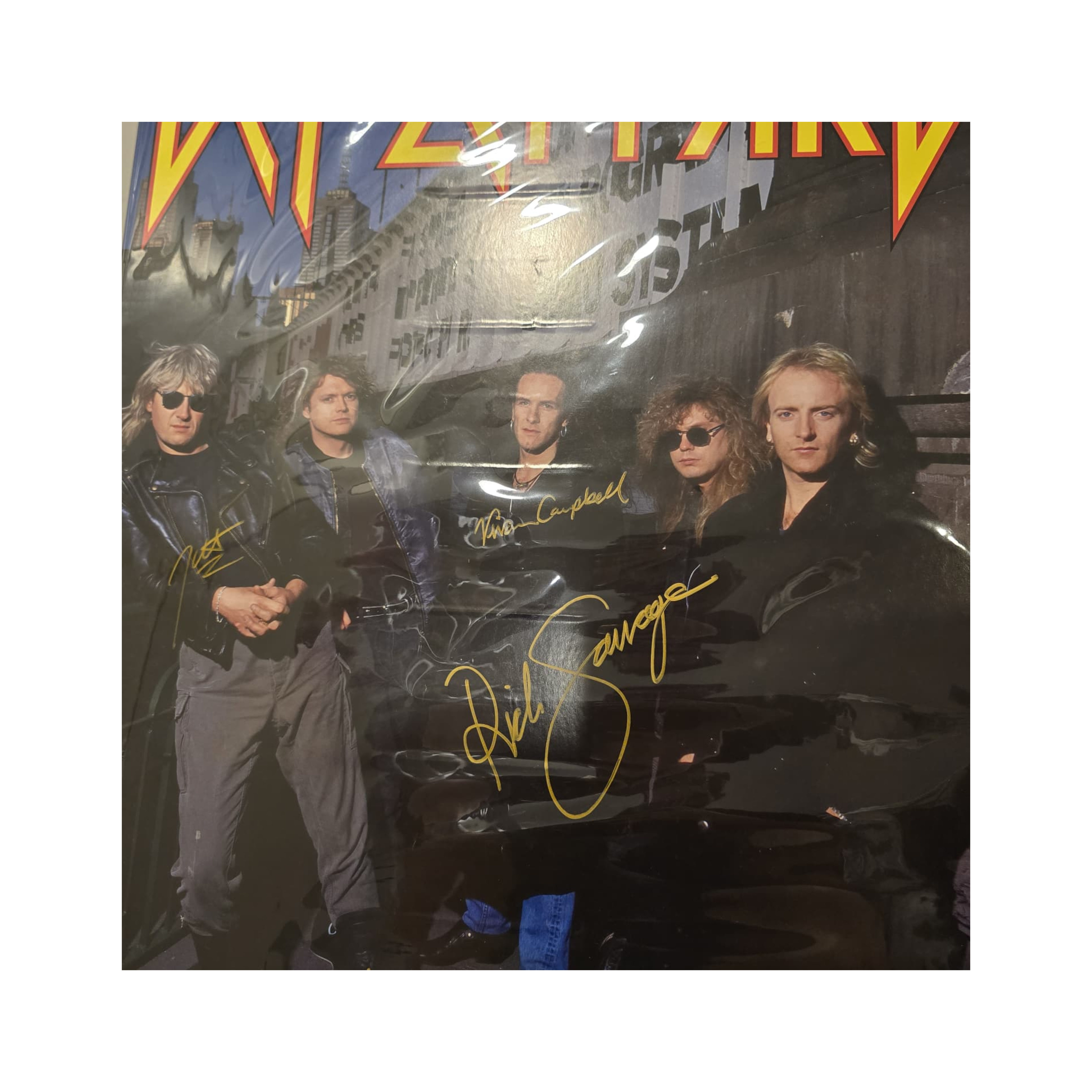 Def Leppard - 1992 - signed poster by all 5 members