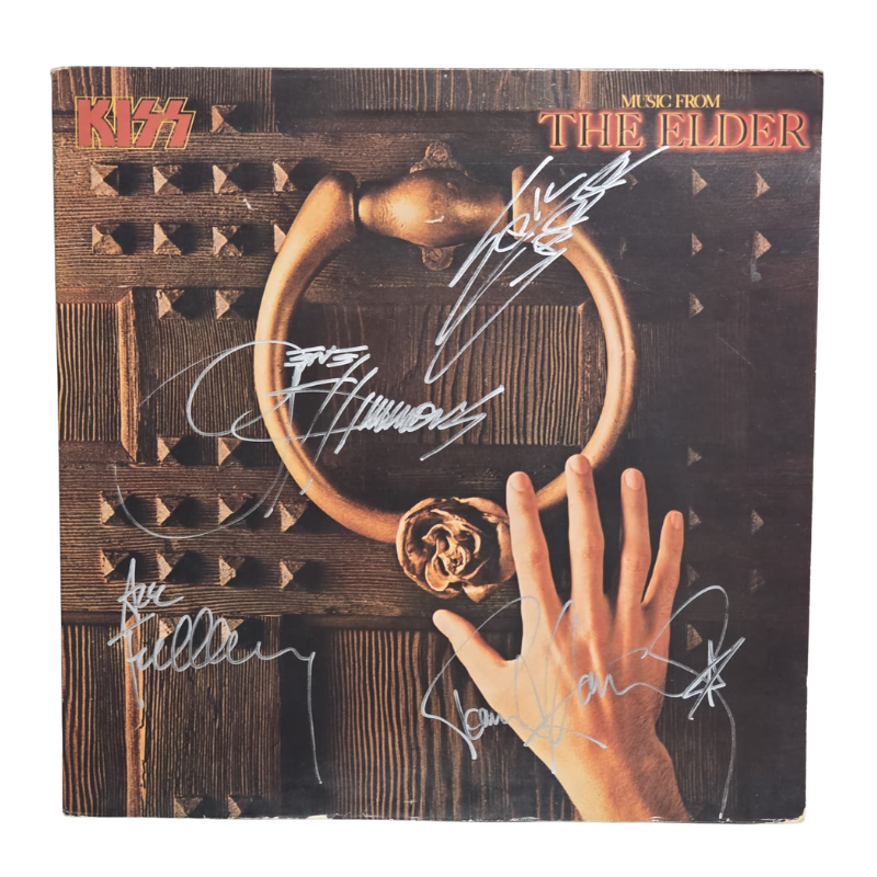 Kiss - Music From The Elder - signed lp by 4 band members