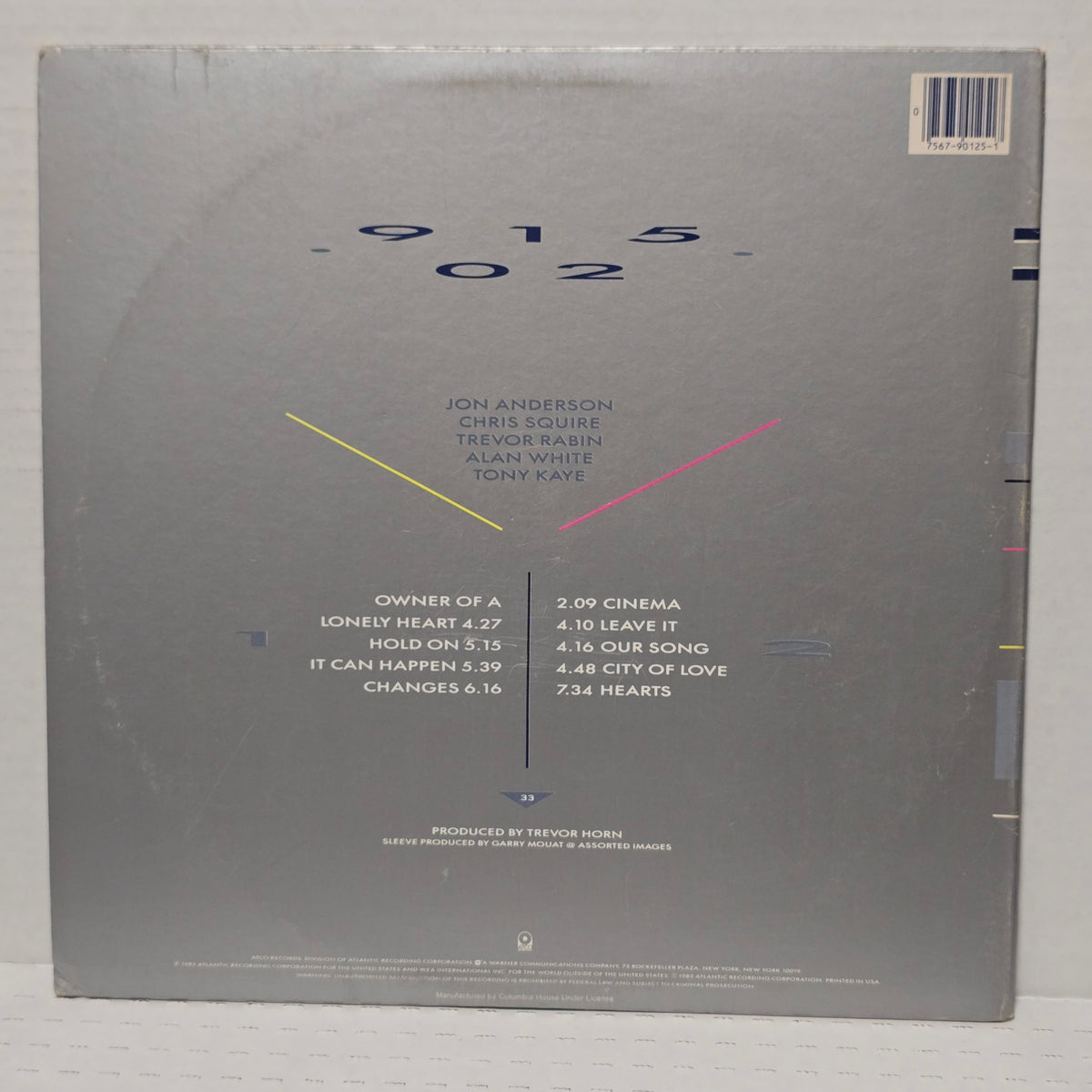 Yes - 90215 RL Masterdisk - signed lp by 5 band members