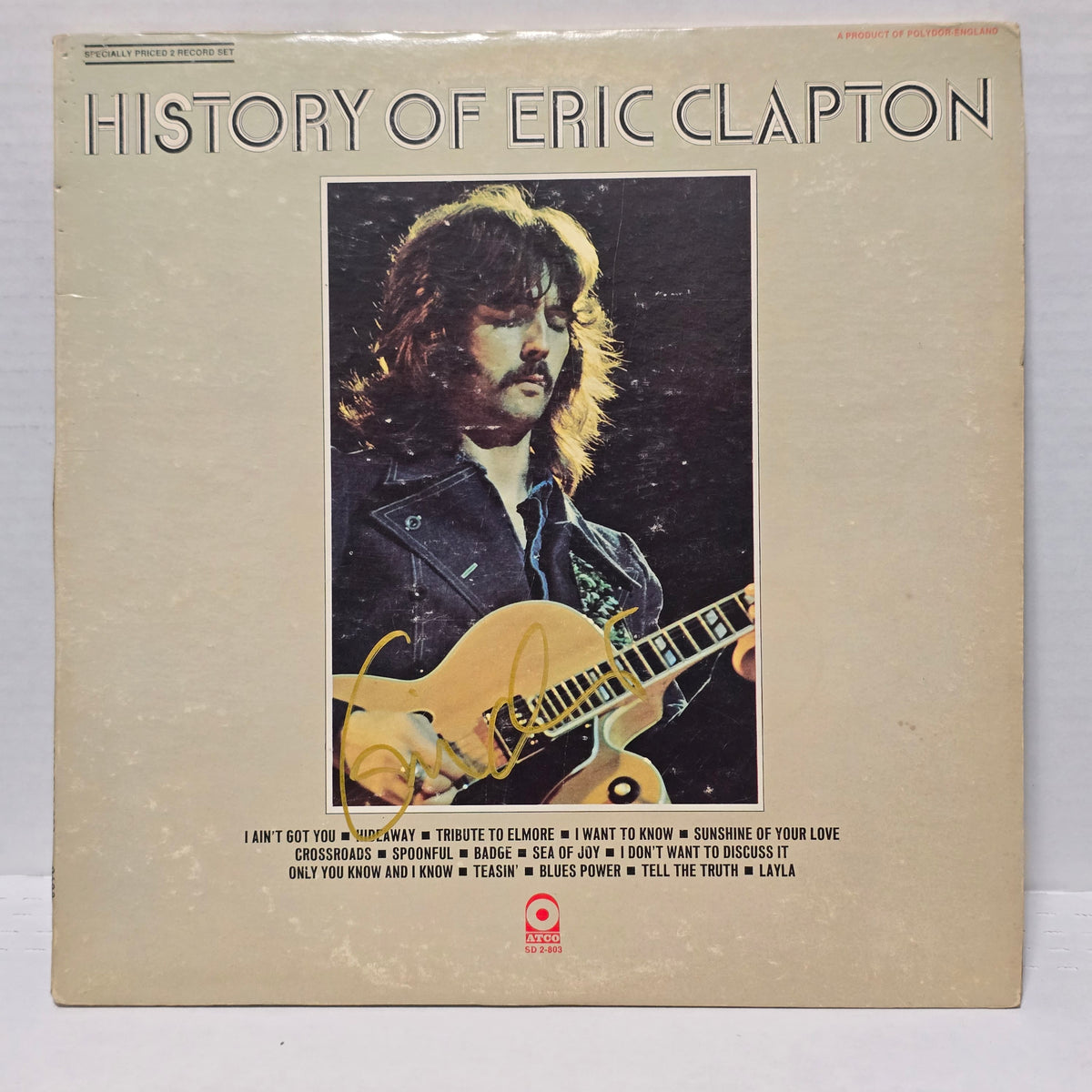 Eric Clapton - History of Eric Clapton - signed lp