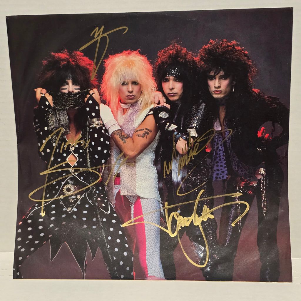 Motley Crue - Theatre Of Pain - signed insert sleeve by 4 band members