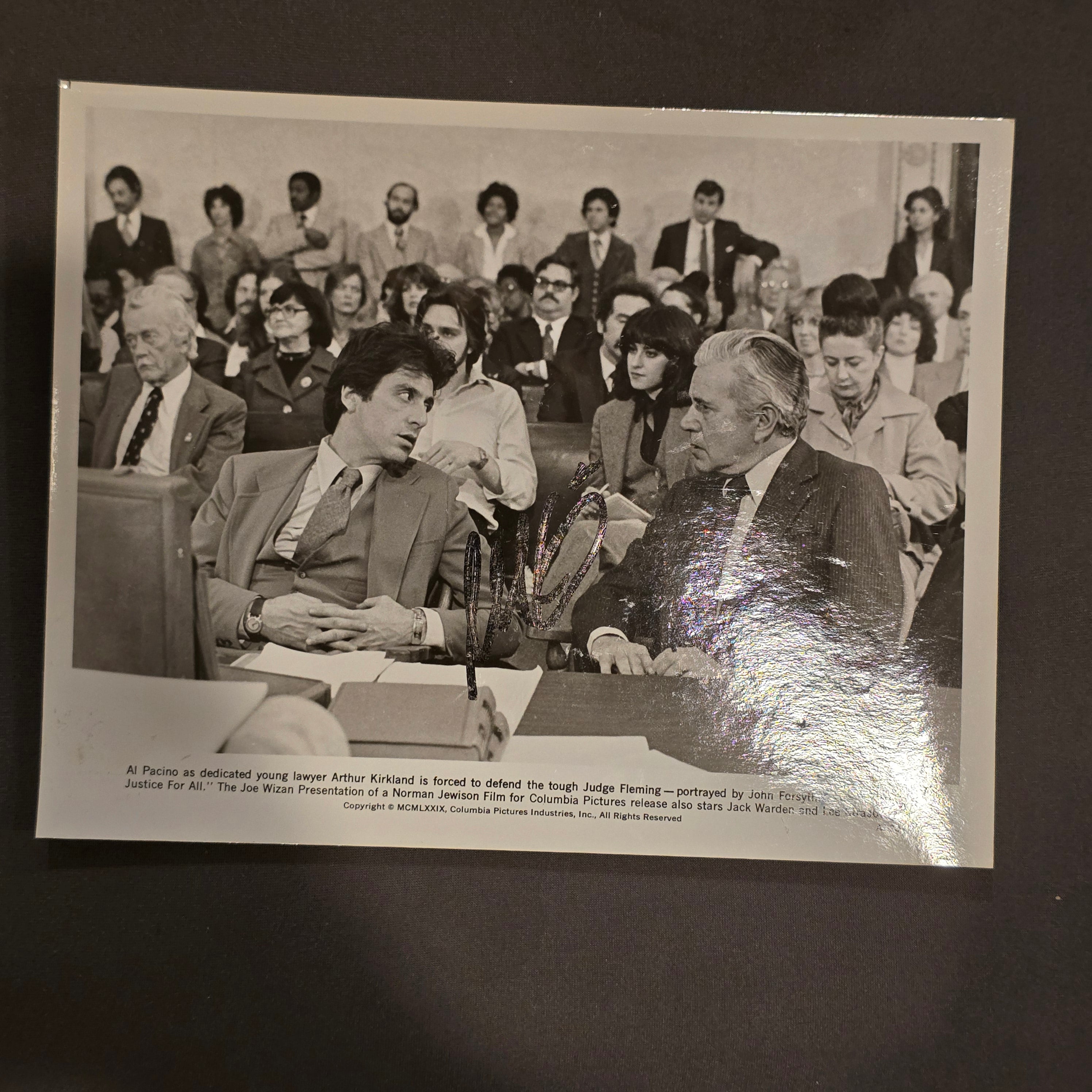 Al Pacino  Signed Press Photo  And Justice For All 1979, Original, Vintage, Great Gifts, 70s 80s 90s