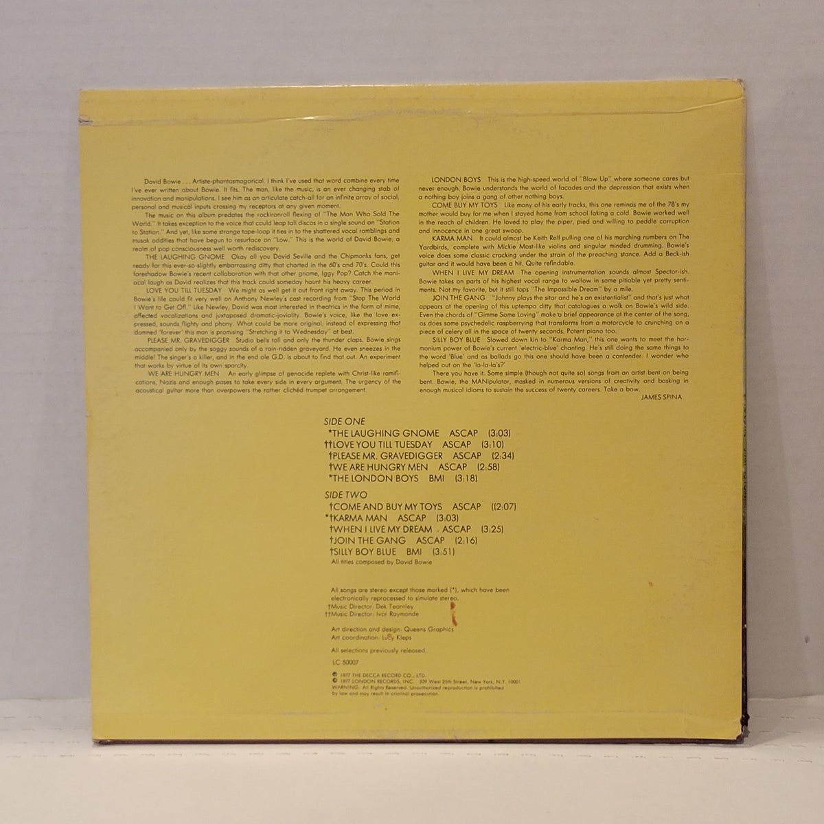 David Bowie - Starting Point signed lp
