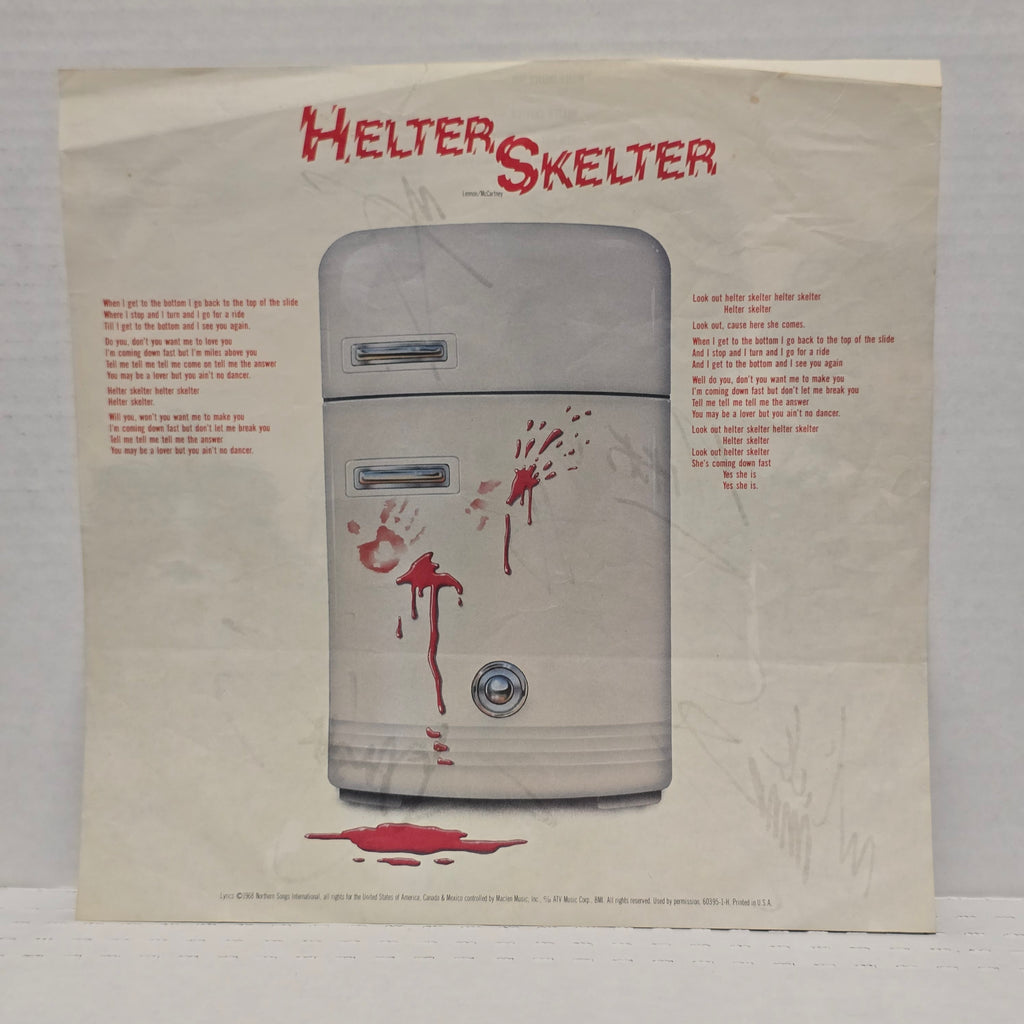 Motley Crue - Helter Skelter - signed insert sleeve by 4 band members