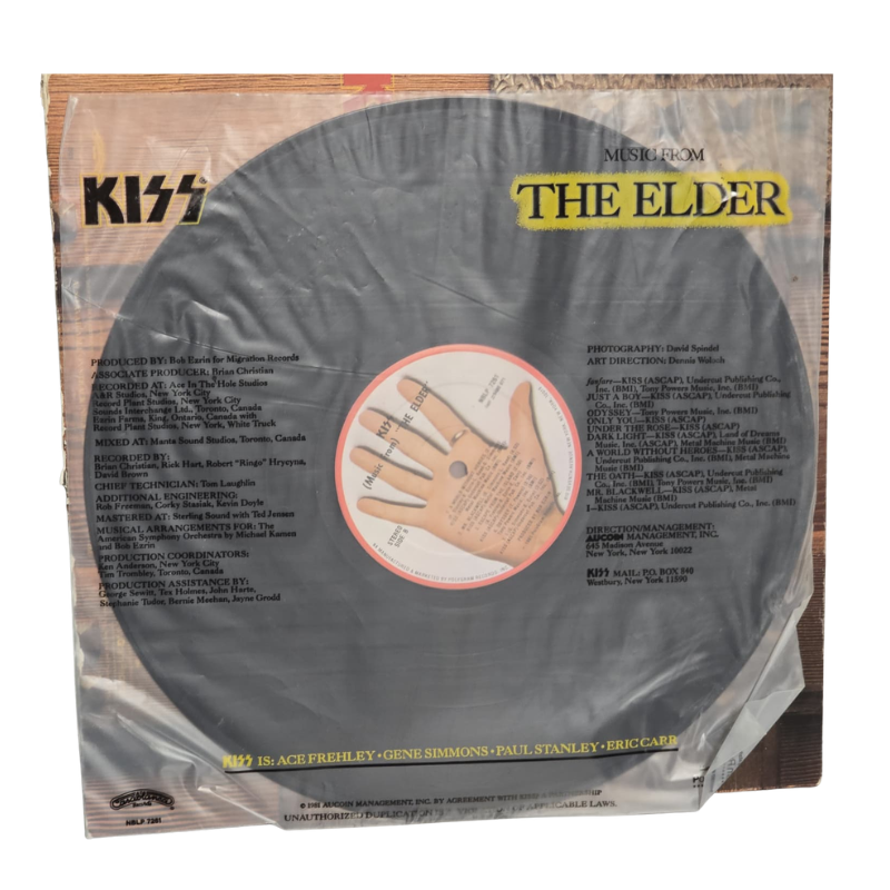 Kiss - Music From The Elder - signed lp by 4 band members