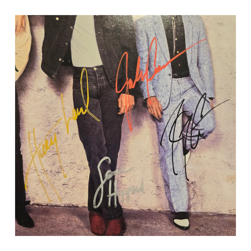 Huey Lewis and the News  - Fore! -  signed lp by 6 band members