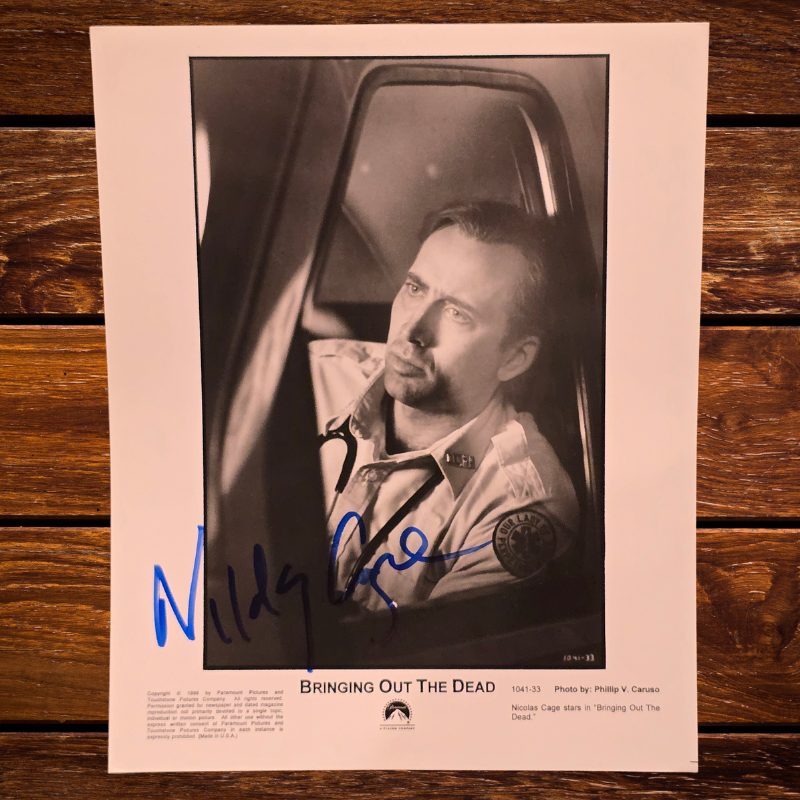 Nicolas Cage signed press photo Bringing out the dead 1999,  Original, Vintage, Great Gifts, 60s 80s 90s