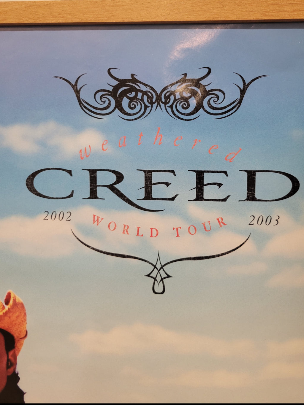 creed  - 2002 world tour -  signed poster by 3 band members